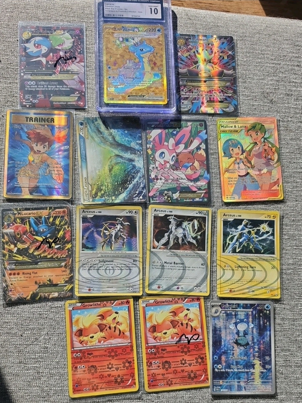 Pokemon Trading Card Lot - Red, Yellow, Blue, Gold Holo Cards